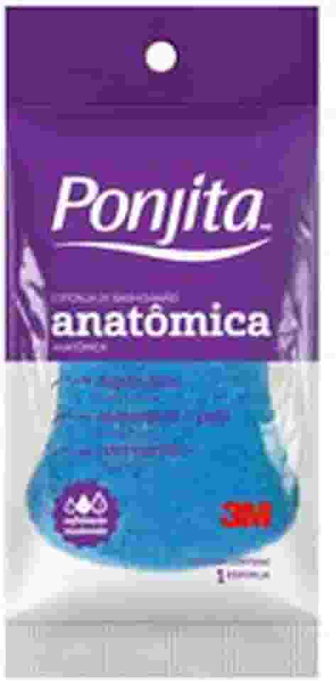 Ponjita, 3M, Esponja de Banho Anatômica - 1 Unidade, Cores sortidas