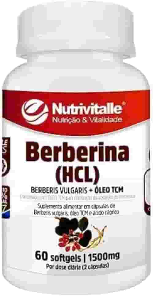 Berberina Berberis Vulgaris HCL + Óleo Tcm 60 Capsulas 750mg Softgels Nutrivitalle