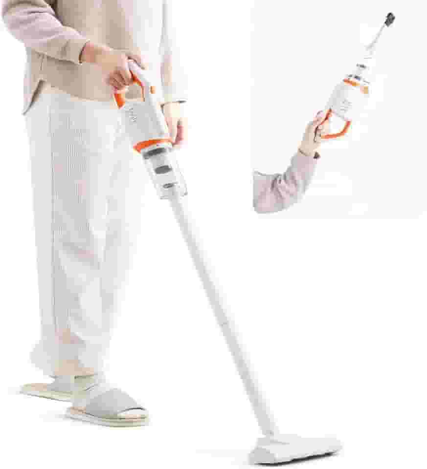 Aspirador de Pó Portátil Sem Fio, 100W Potência, Uso Seco/Úmido, Recarregável, Ideal para Limpeza de Carros e Casa, Filtro Lavável, Inclui 5 Acessórios, Preto ou Branco