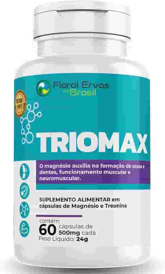 Triomax 60 Cáps. Magnésio Treonato Dimalato Cloreto Quelato
