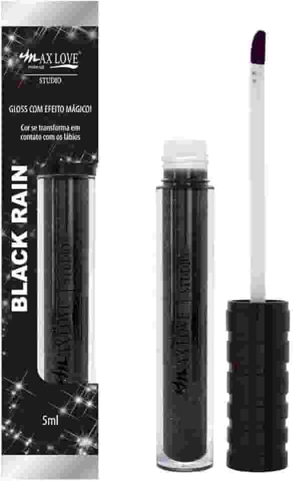 Lip Gloss Magico Black Rain Muda De Cor Na Pele, Max Love
