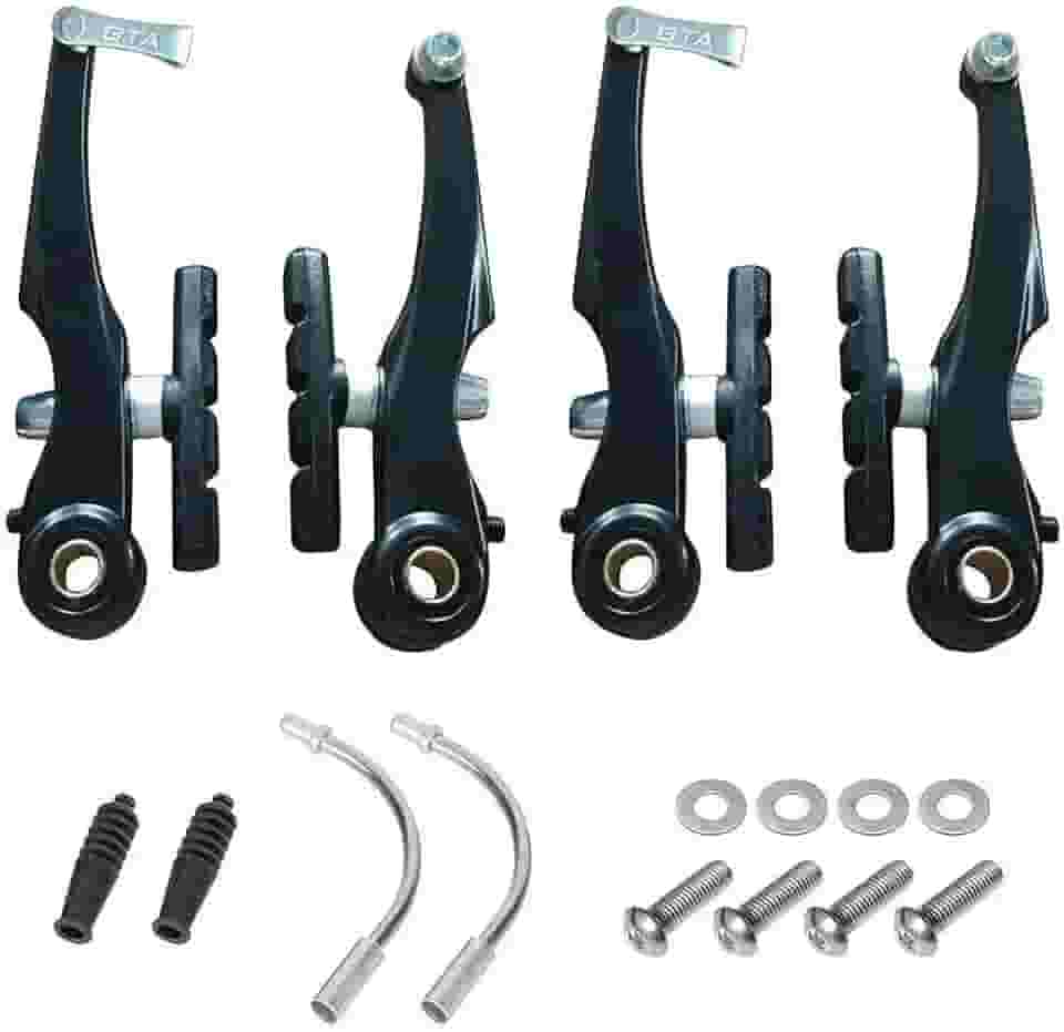 Par Freio V Brake Alumínio C/Sapata Orbital Preto Bike Mtb