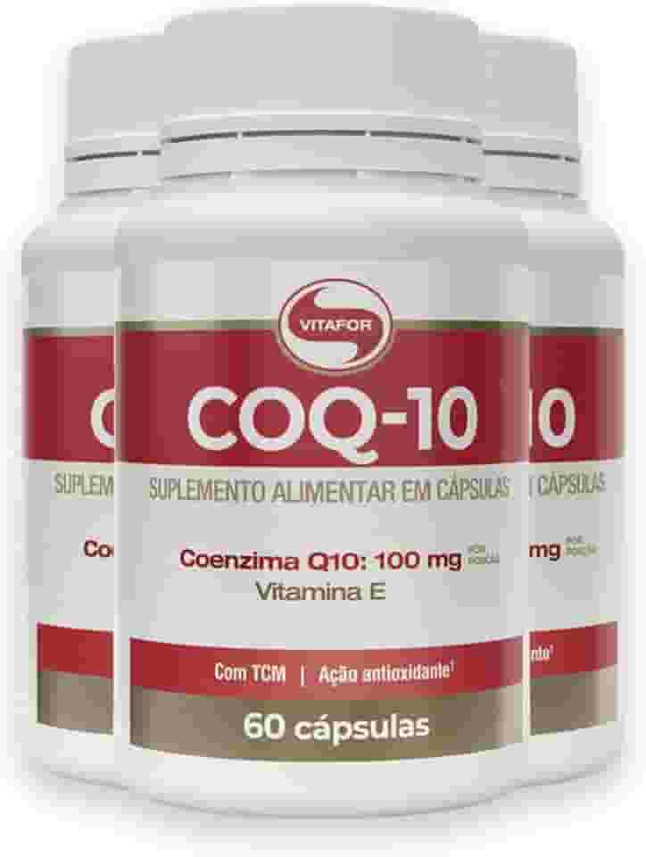 Kit 3 Coenzima Q10 100mg Vitafor 60 Cápsulas