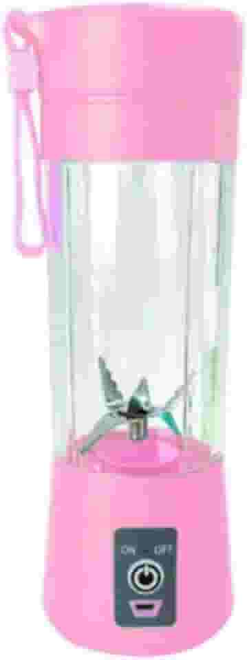 Mini Liquidificador Portátil Shake Usb 6 Laminas Recarregador Portátil Cor:Rosa
