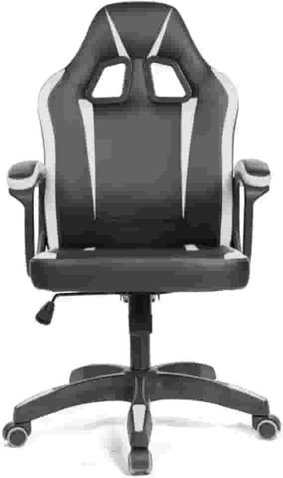 FORTT Cadeira Gamer Modernismo Branca - CGF022-B, Ajuste de Altura, Encosto Reclinável, Cadeira Giratória, Escritório