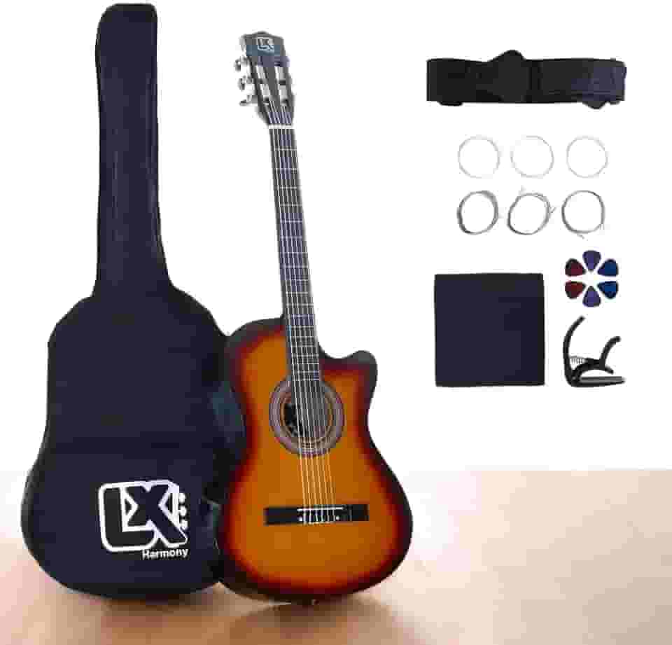 Genérico Violão Clássico Acústico Cutaway 38” Iniciantes - Kit Completo.