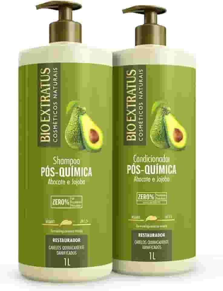 Kit Shampoo e Condicionador Bio Extratus Pós Química Abacate 1L