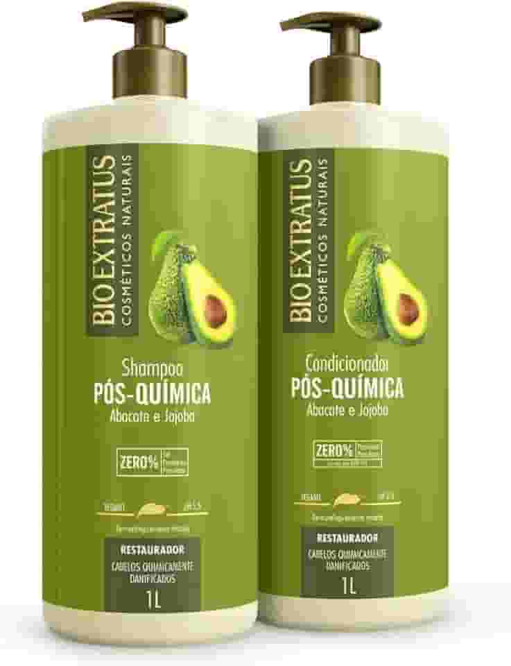 Kit Shampoo e Condicionador Bio Extratus Pós Química Abacate 1L