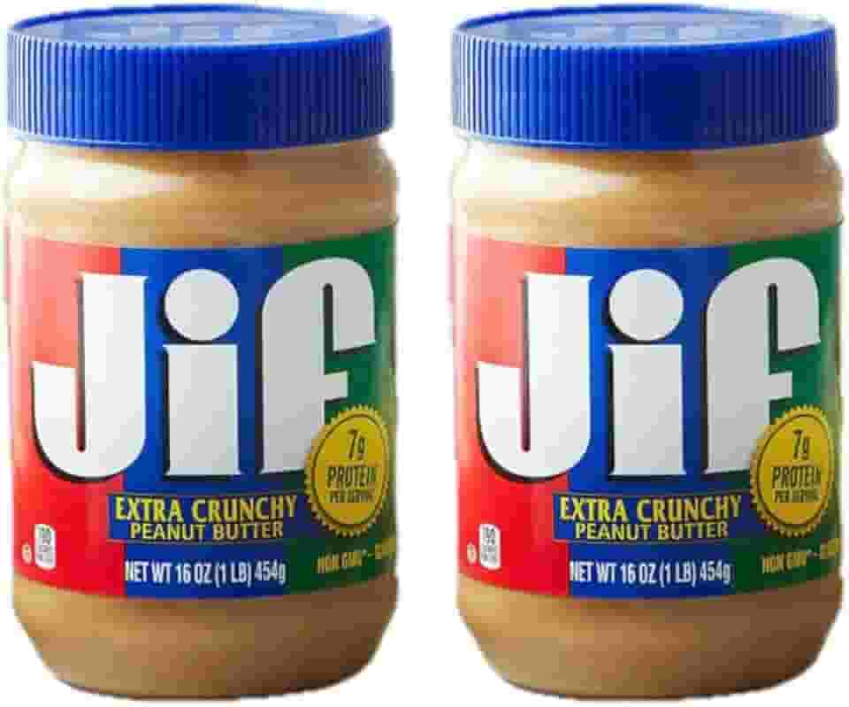Manteiga de Amendoim Cremosa Extra Crunch Peanut JIF - Pasta de Amendoim Extra Crunch - 454g Jif Extra Crunchy Peanut Butter (Pack of 2)