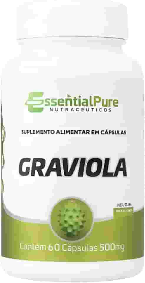 Graviola 500mg Essential Pure 60 Cápsulas | Suplemento Alimentar Natural | Apoio à Digestão, Fígado e Bem-Estar Geral