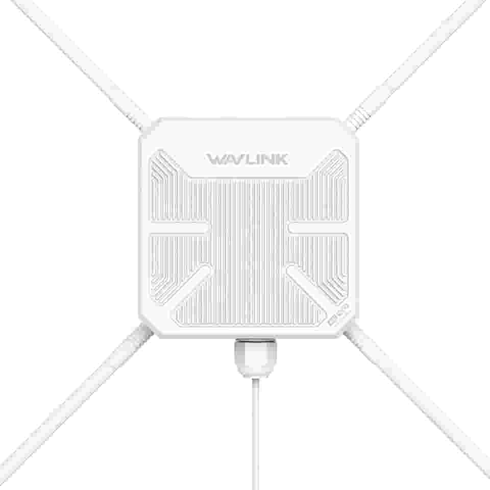 WAVLINK Extensor WiFi AC1200 para ambientes externos, ponto de acesso externo, IP65 à prova de intempéries, extensor de sinal WiFi de longo alcance, antenas 4 x 7dBi, compatível com Starlink para