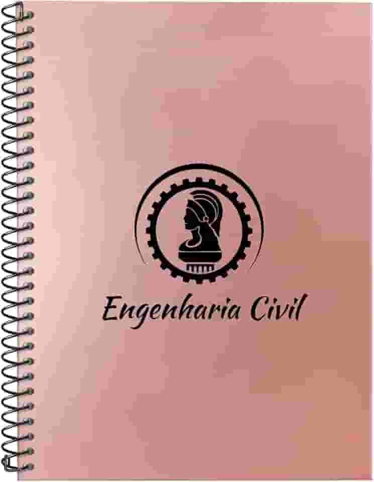 Caderno Universitário Espiral 1 Matéria Profissões Engenharia Civil (Rosê Gold)