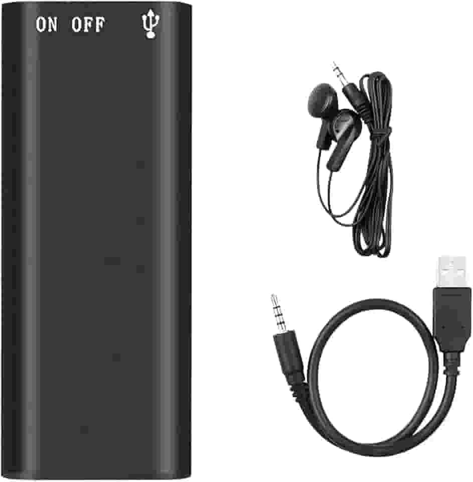 Gravador de Voz Profissional 3 em 1 com Reprodutor MP3 Gravação Áudio Digital 192Kbps Bateria 48h Design Compacto e Port