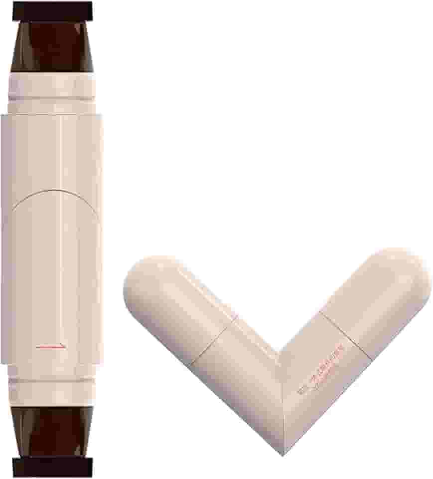 Caneta de carimbo delineador de uma peça, carimbo delineador alado dobrável, carimbos de delineador de olhos de ponta dupla para olhos de gato de asa perfeita, delineador de olhos à