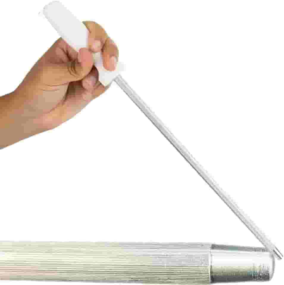 Chaira 8" 31cm ~ 12" 44cm Aço Carbono Inoxidável, Estriada, Profissional, Resistente, Cabo em Polipropileno - Amolar, Afiar Facas - Branco (12pol - 44cm)