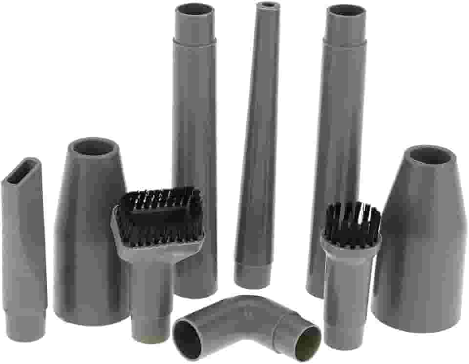 Acessório de vácuo, 9 peças acessórios de fixação de aspirador de pó, bocais, escovas de cabeça, tubos e conectores