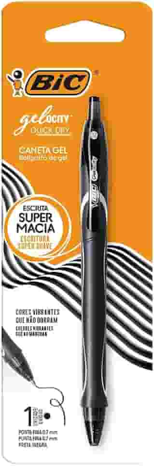 BIC, Caneta em Gel, Gelocity, Quick Dry, Ponta Fina, Preto, 1 Unidade