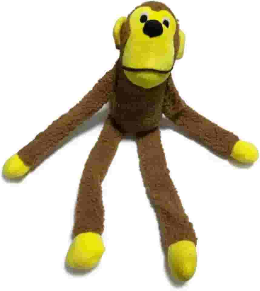 Brinquedo Macaco Marrom para Cães Macaco de Pelúcia Marrom e Bege Brinquedo de Pelúcia Mordedor de Pelucia
