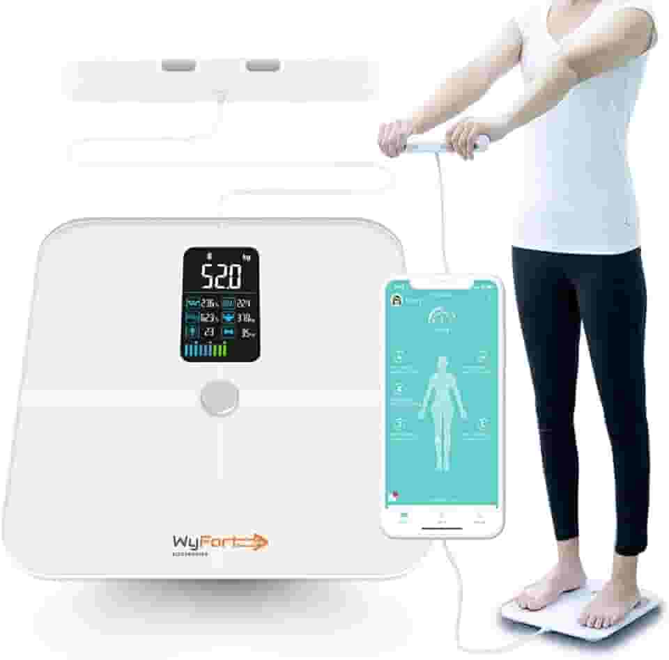 Balança Bioimpedância Smart Display 8 Sensores com Display VA WF04 Balança Digital Corporal Banheiro Fitdays com Homologação Anatel