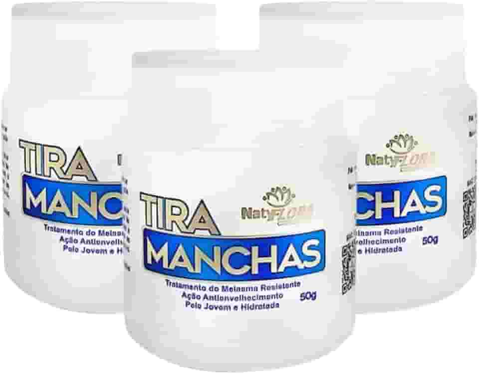 Kit 3 Pomada Tira Manchas Natyflora Combate Melasma, Ação Hidratante, Anti Envelhecimento - 50g cada