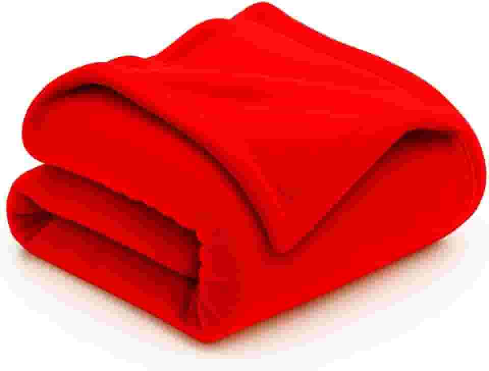 Cobertor Manta Microfibra Casal Ultra Queen Antialérgica Soft Confort Aconchegante e Macia para Todas as Estações (Vermelho,1 Unidade)