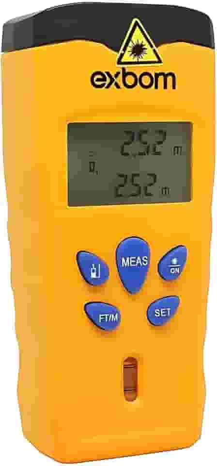 Trena Digital a Laser com Nível Bolha 18M - Medidor de Distância Portátil e Preciso para Obras, Escritório, Medições Internas e Externas com Display Digital e Funções Profissionais