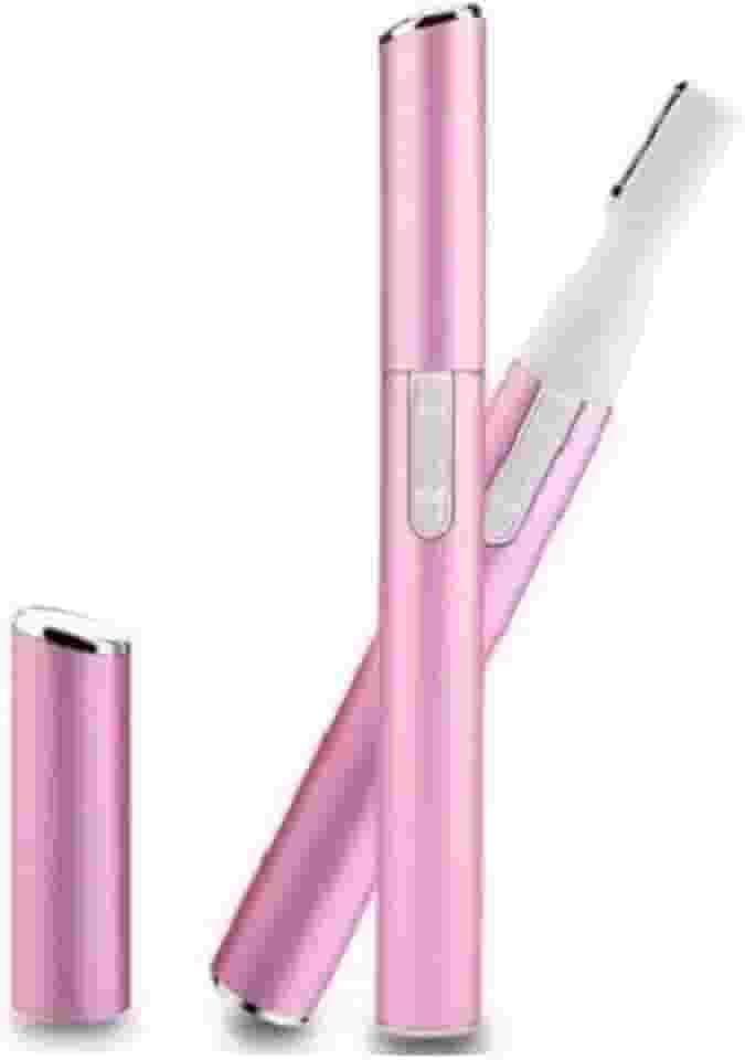 Mini Depilador Elétrico Rosa – Removedor de Pelos para Buço, Sobrancelha, Nariz, Virilha e Axila | Portátil, Recarregável e Silencioso