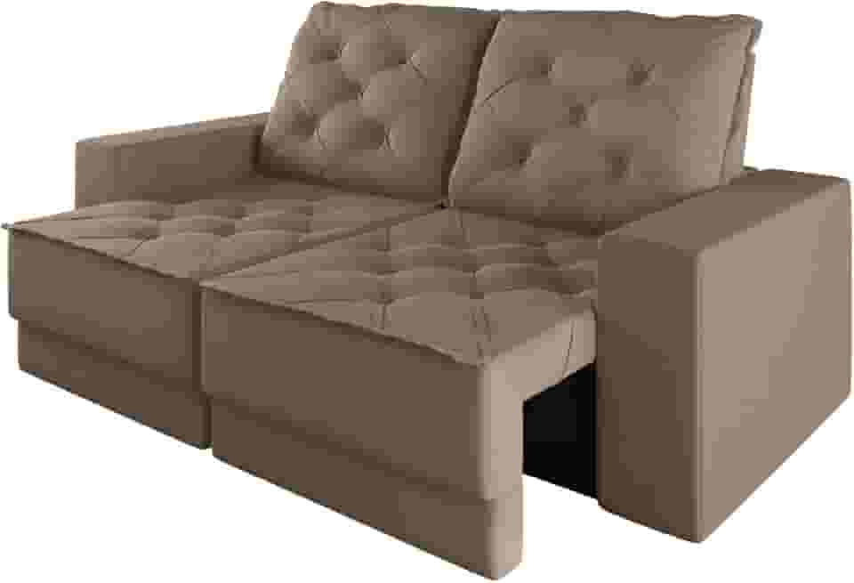 Sofá Retrátil e Reclinável 3 Lugares 1,80m Verona Suede Capuccino Mamflex