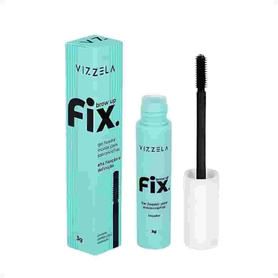 Brow Up Fix Gel Fixador de Sobrancelhas Vizzela Brow Lamination C/Pincel Preciso