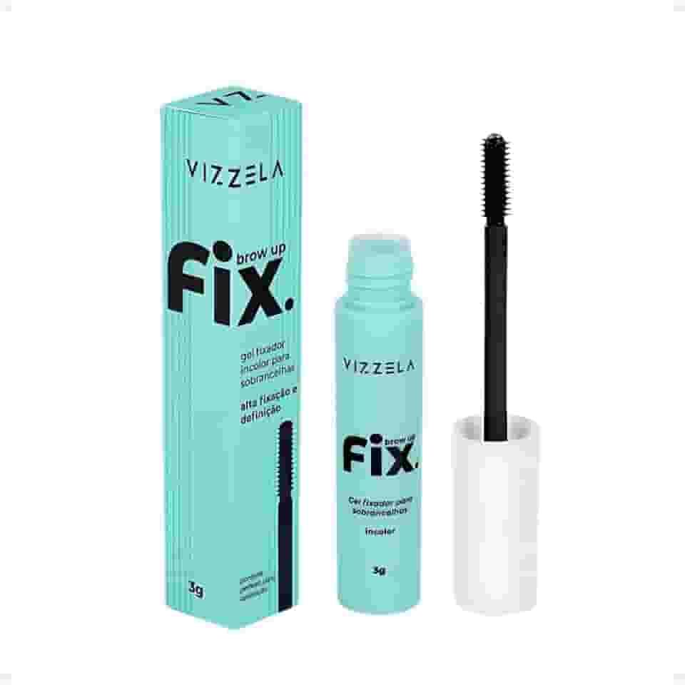 Brow Up Fix Gel Fixador de Sobrancelhas Vizzela Brow Lamination C/Pincel Preciso