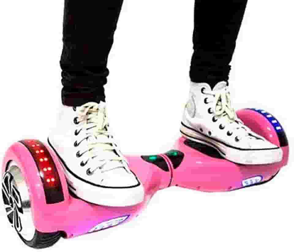 Hoverboard Skate Elétrico 6.5" com Bolsa Led Bluetooth Rosa Brinovar