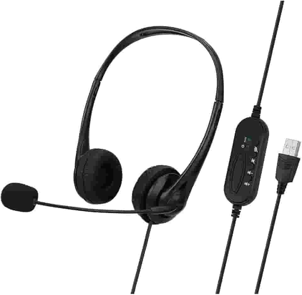 BEMMY Fone Headset Com Microfone Usb Para Home Office Call Center
