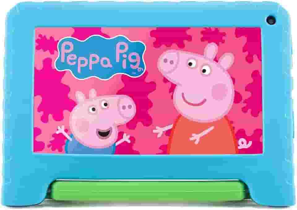 Tablet Infantil Peppa Pig 7' Wi-Fi 4GB RAM 64GB Android 13 Quad-Core com Capa Resistente, Controle Parental e Câmera Frontal 2MP Multi - NB420