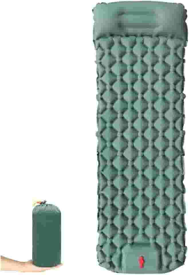 Colchão Inflável Automático Ar Externo Portátil Único De Casal Sleeping Pad Ar Externo Portátil De Acampamento 190 * 120 * 5 Cm / 190 * 60 * 5 Cm Com Travesseiro (190 cm x 60 cm)
