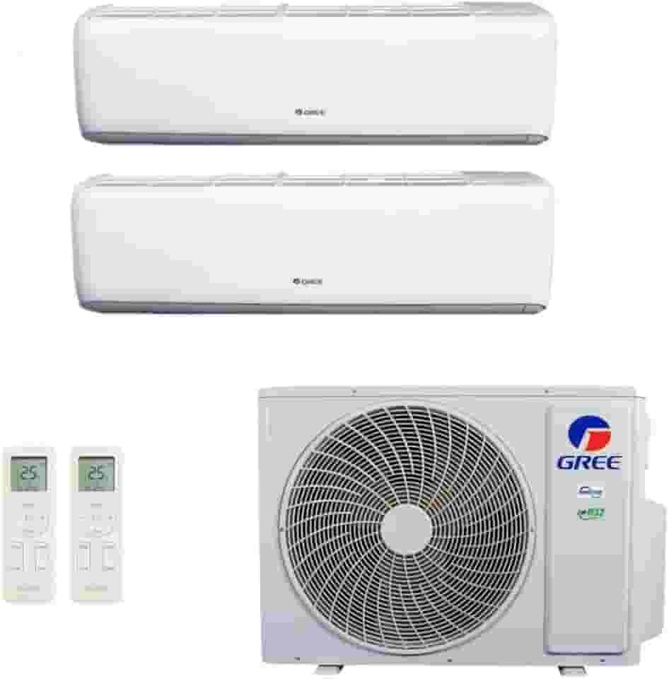 Ar-Condicionado Multi Split Inverter R-32 Gree 18.000 (2x Evap HW 9.000) Quente/Frio 220V