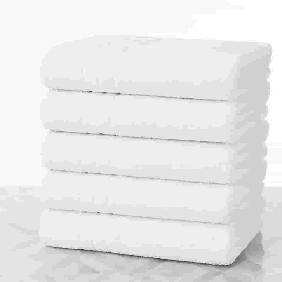 Kit 5 Toalhas De Banho Brancas Hotel Felpuda Gramatura 400