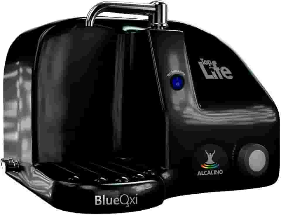 Purificador Água Super Alcalina Ionizada Natural Ph 9,5 c/Ozônio Blue Oxi - Top Life (127, Preto)