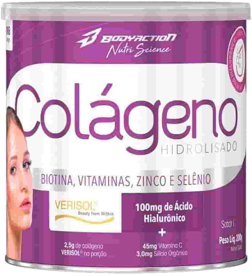 Colágeno Verisol com Ácido Hialurônico 200g Sabor Laranja C/Acerola Bodyaction
