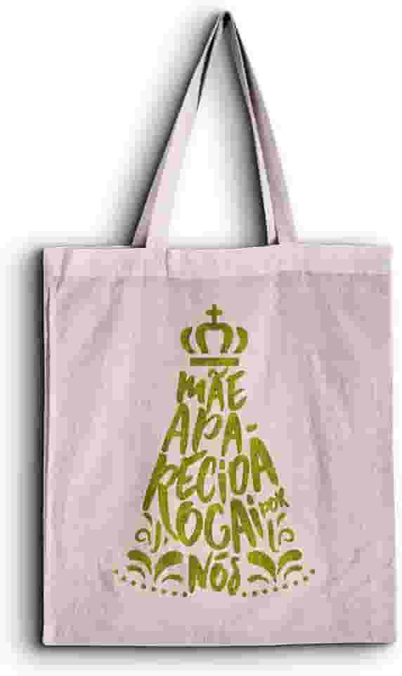 Ecobag Nossa Senhora Rogai Por Nós Bolsa Ecológica Sacola Algodão Cru Cristã Católica Praia REC store