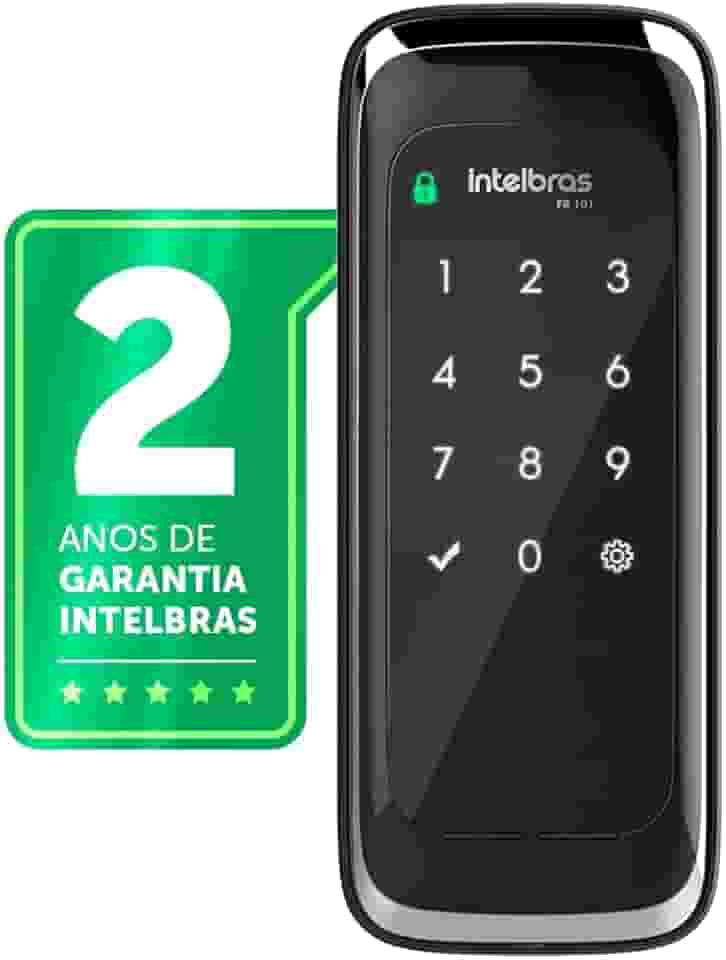 Fechadura Digital de Sobrepor Touch Screen FR 101 Preto Intelbras