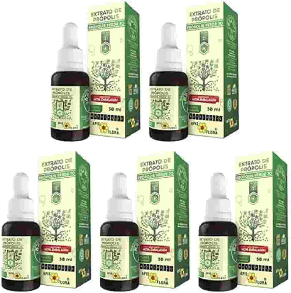 Extrato De Própolis Verde 70 Apis Flora 30ml - Kit C/5 Unidades