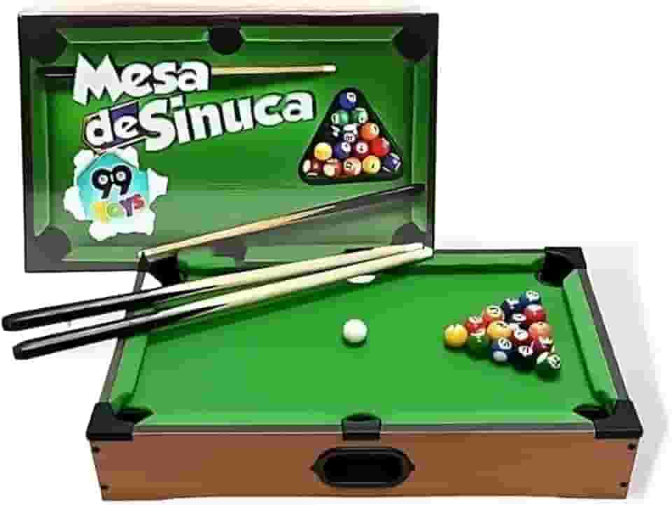 Jogo Mesa De Sinuca - 2 Tacos 15 Bolas Premium Brinquedo