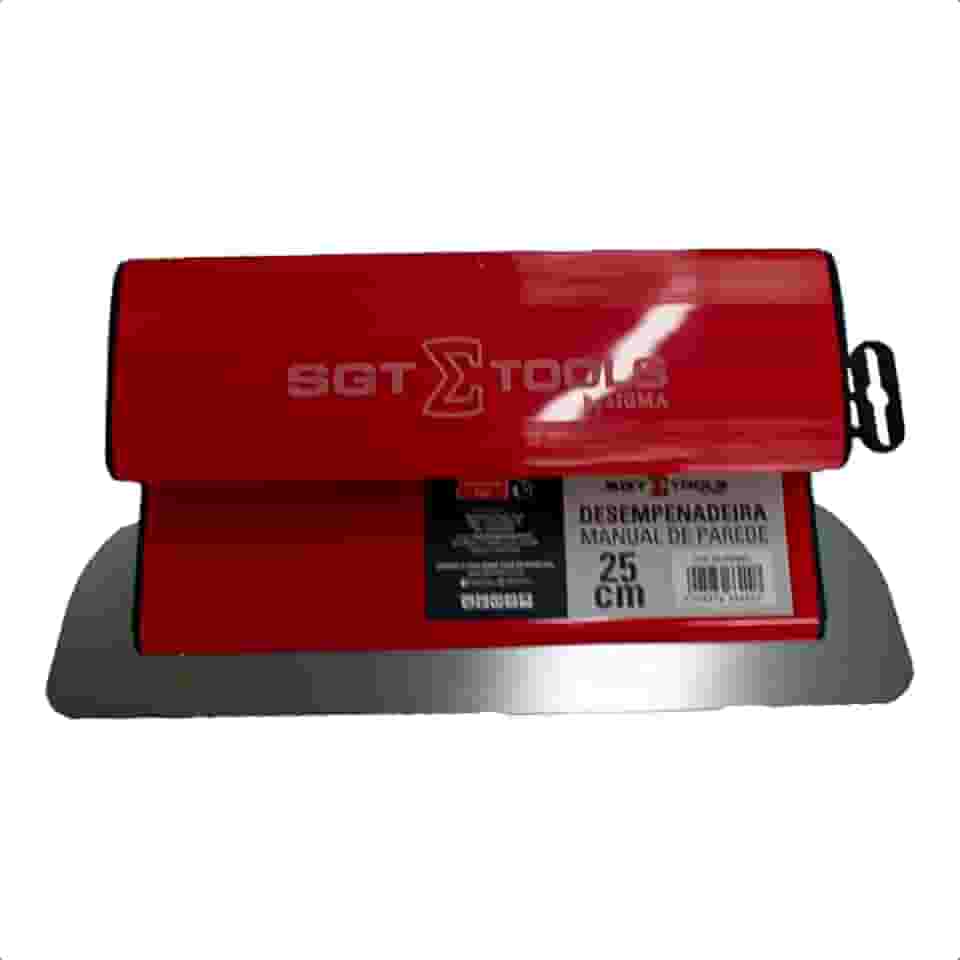 Desempenadeira Manual de Parede 25cm Aço Inox Cabo Ergonômico ABS Massa Corrida Gesso Construção Sigma Tools