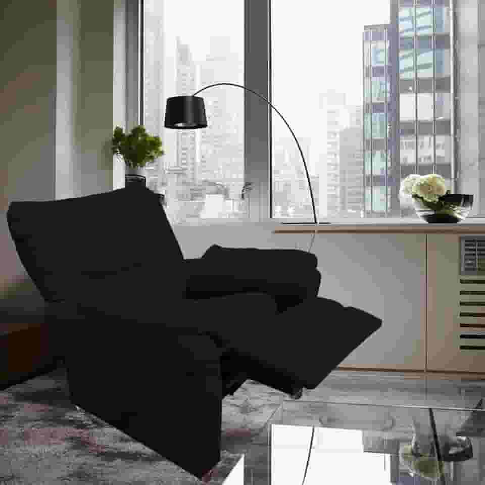 Poltrona Reclinável Manu Extensão De Cílios Estética Sobrancelha Suede Preto