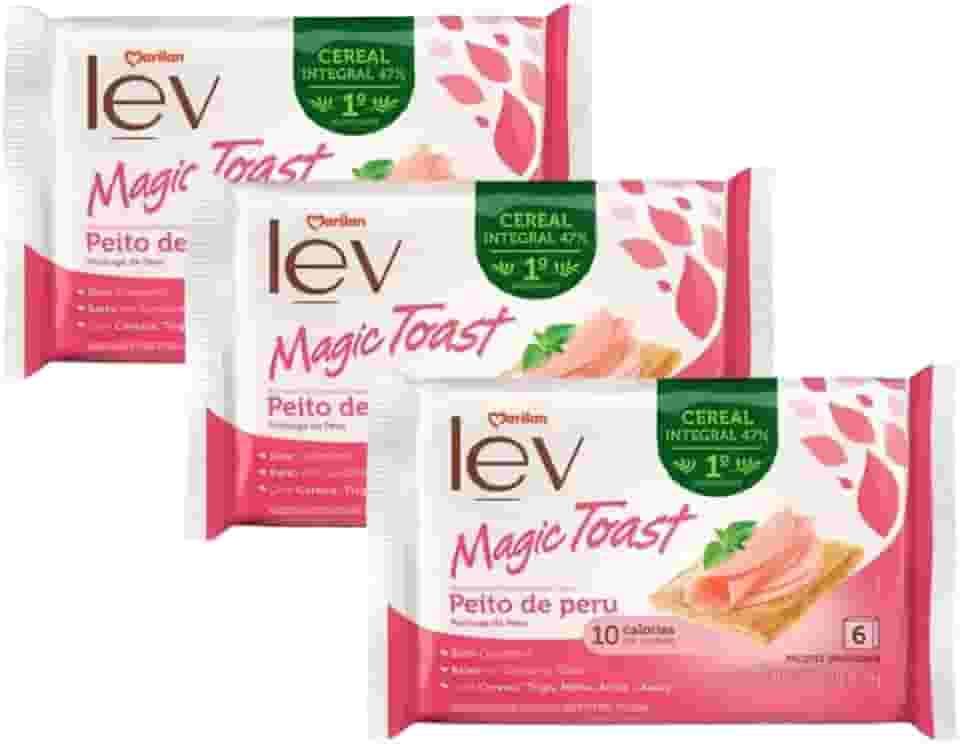 3 Torrada Lev Magic Toast Peito De Peru Marilan 110g