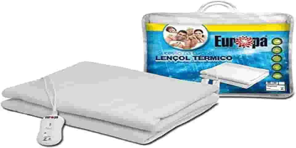 Europa Casa e Conforto, Lençol Térmico Solteiro Elétrico 220 Volts Inmetro 3 Níveis de Temperatura, cor Branco, Soft