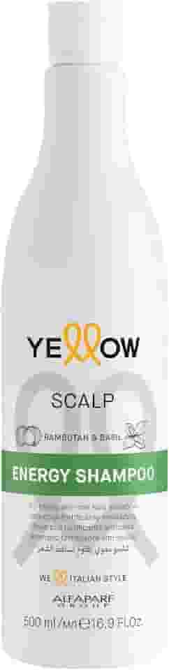 Yellow Professional Yellow Scalp Energy Shampoo Fortificante Antiqueda - Lava E Estimula Os Fios Desde A Raiz - Proporciona Corpo Ao Cabelo - Qualidade Profissional De Salão 500Ml