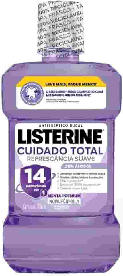 Listerine Cuidado Total 14 Benefícios em 1 Enxaguante Bucal Sem Álcool, 500ml