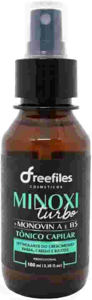 Freefiles Minoxi Turbo 100ml Tônico Capilar Tratamento Antiqueda Homens e Mulheres Crescimento Cabelo Barba e Bigode