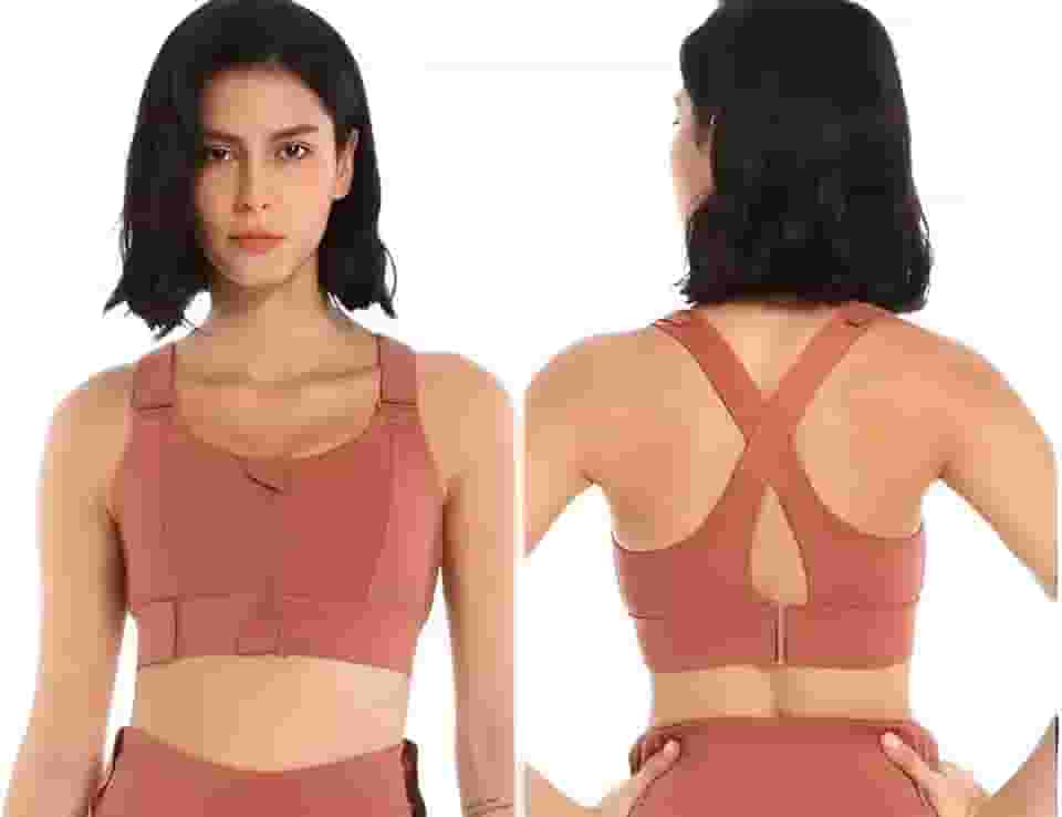 Top Fitness Feminino Academia Alta Sustentação e Compressão Reforçado Esportes Alto Impacto Corrida 3 Ajustes e Confortável Seguro Plus Size